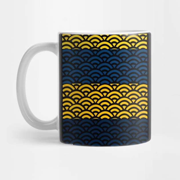 Retro Japanese Clouds Pattern RE:COLOR 13 by HCreatives